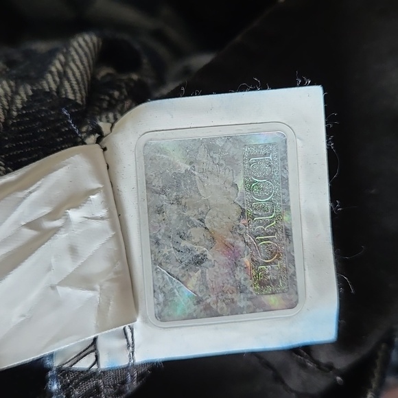 Fiorucci Denim Blue and White Checkered Jeans - Picture 9 of 10